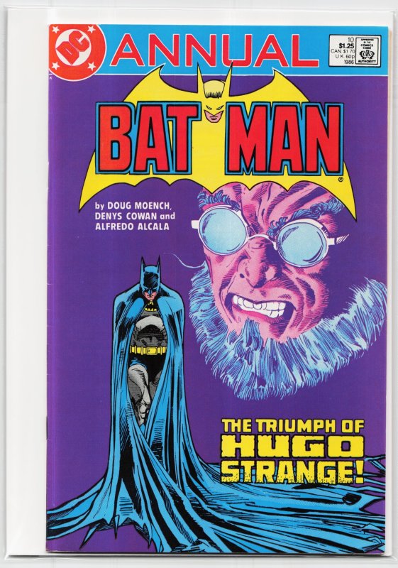 Batman Annual #10 (DC Comics, 1986), raw, ungraded comic book — front cover