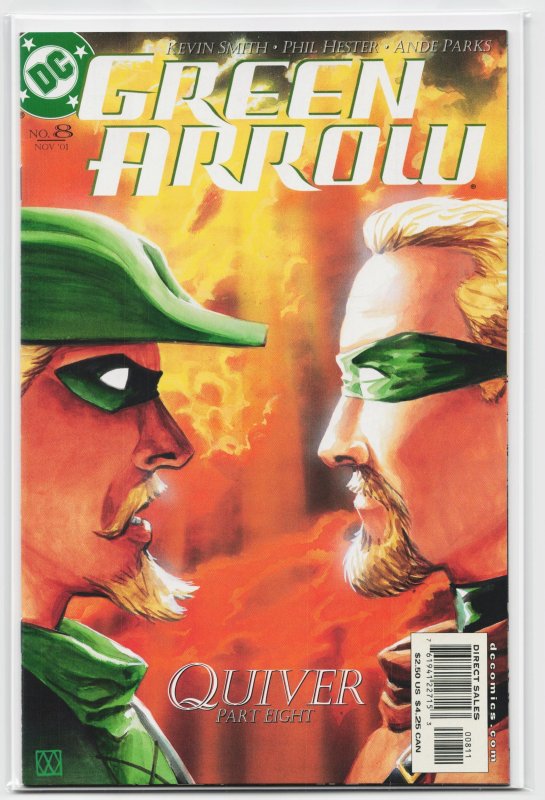 Green Arrow #8 (DC Comics, 2001), raw, ungraded comic book — front cover