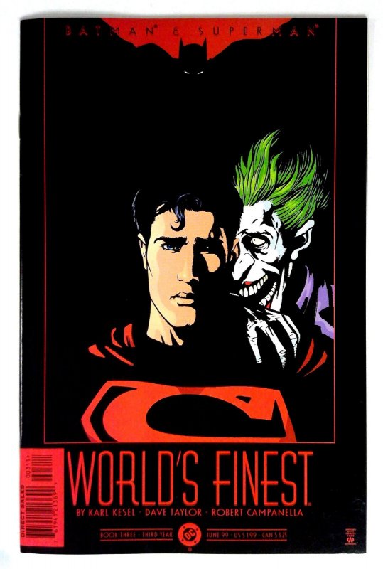 Batman and Superman World's Finest #3 (DC Comics, 1999), raw comic book in NM- condition — front cover