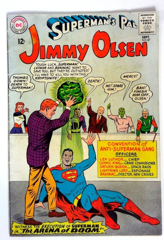Superman's Pal Jimmy Olsen #87 (DC Comics, 1965), raw, ungraded comic book — front cover