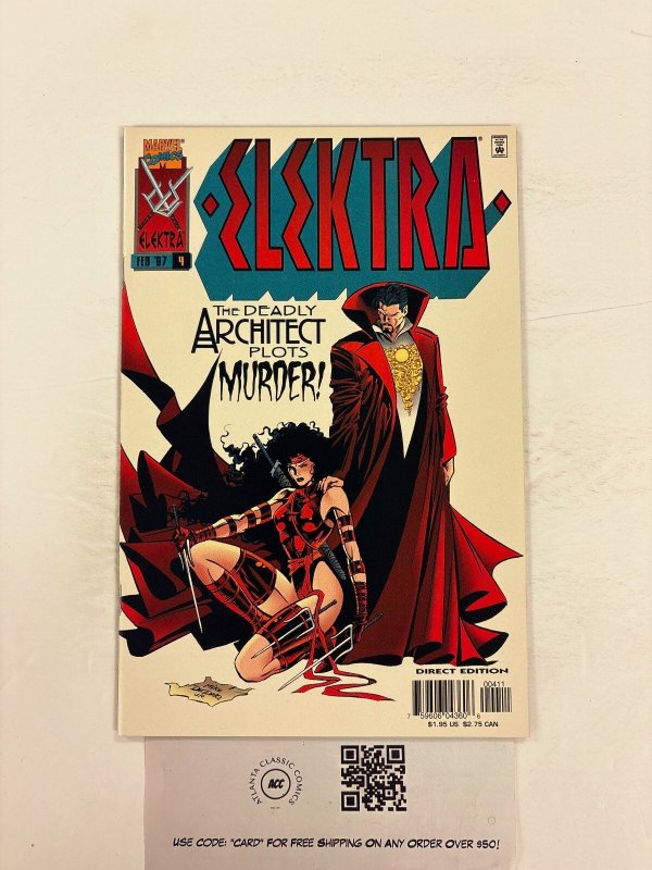 Elektra #4 (Marvel Comics), raw comic book in NM condition — front cover