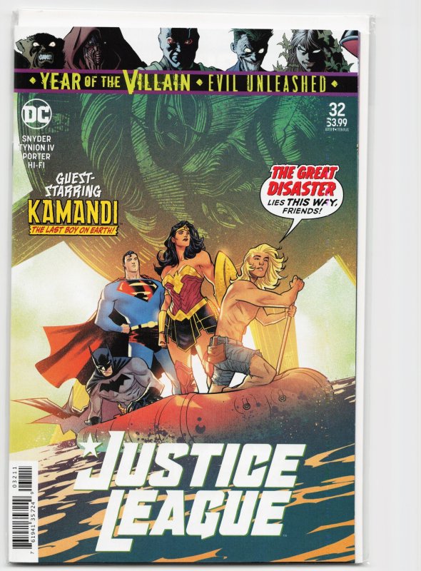 Justice League #32 (DC Comics, 2019), raw, ungraded comic book — front cover
