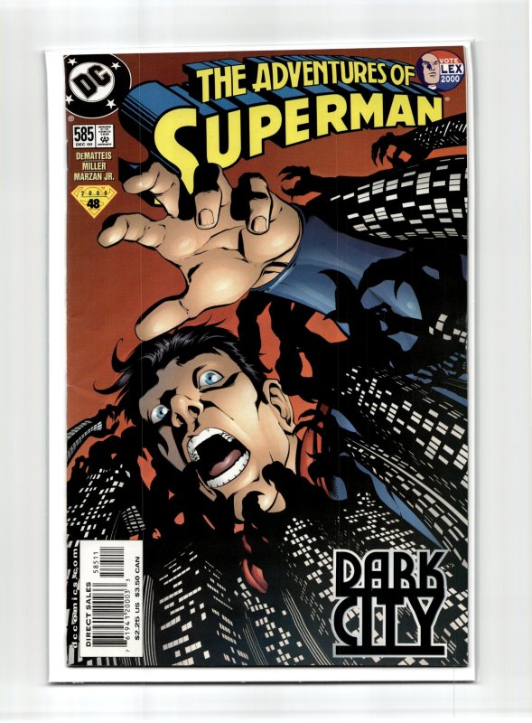 Adventures of Superman #585 (DC Comics, 2000), raw, ungraded comic book — front cover