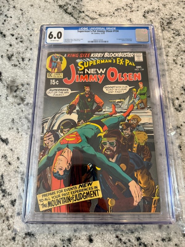 Superman's Pal Jimmy Olsen #134 (DC Comics, 1970), CGC 6.0 graded comic book, Universal Blue label — front cover in its holder