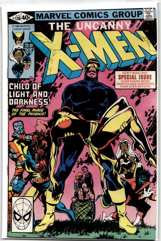 The X-Men #136 (Marvel Comics, 1980), raw, ungraded comic book — front cover