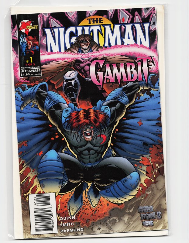 The Night Man/Gambit #1 (1996), raw, ungraded comic book — front cover