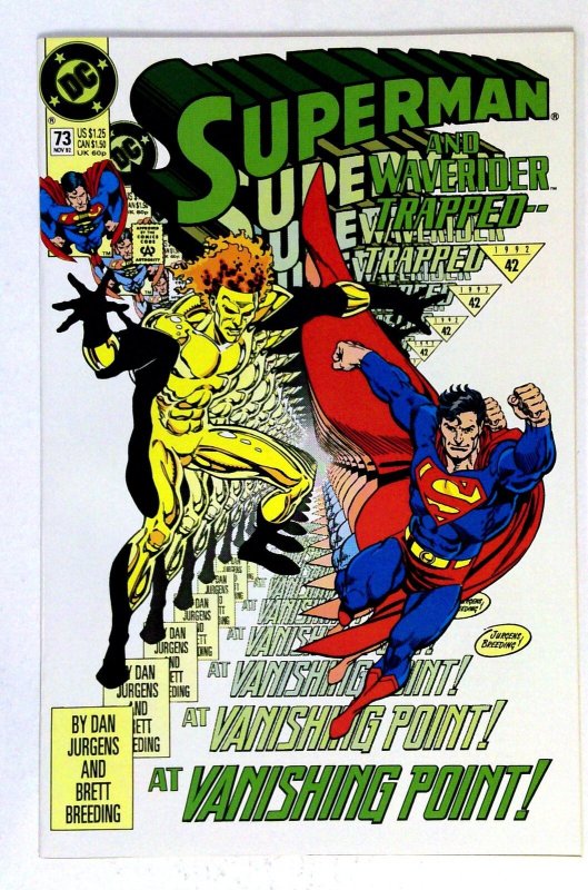 Superman #73 (DC Comics, 1992), raw comic book in NM- condition — front cover