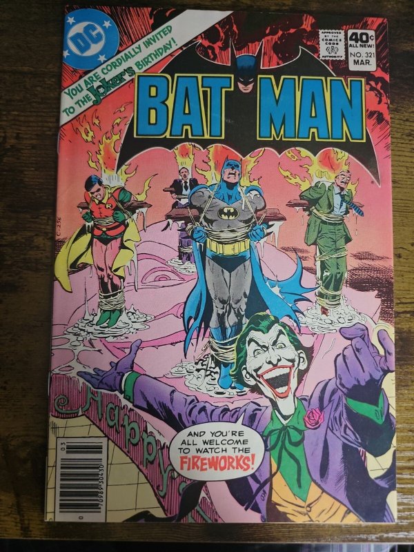 1980's DC Comics Collector's Set Batman 321 Wonder Woman Superman Atom See Pics (DC Comics, 1980), raw, ungraded comic book — front cover