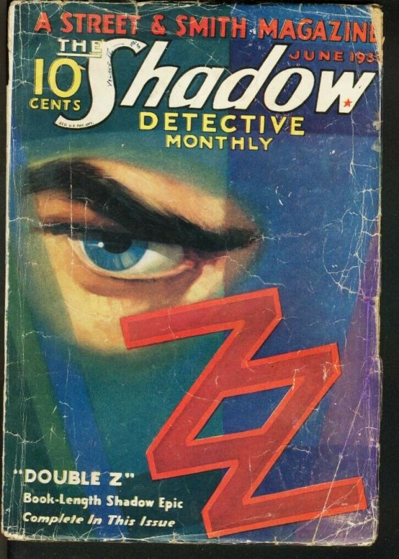 Shadow 1932 Jun-Street and Smith-Rare Pulp G (Street & Smith, 1932), raw, ungraded comic book — front cover