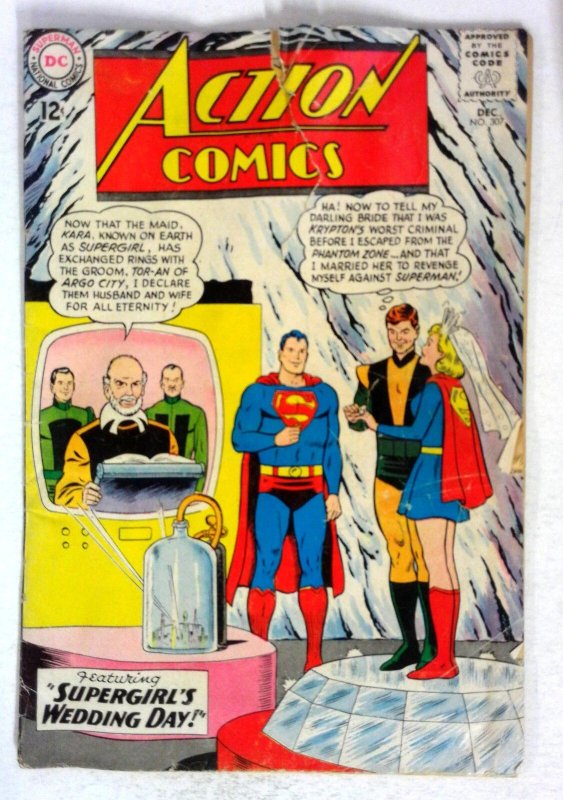 Action Comics #307 (DC Comics, 1963), raw comic book in FR condition — front cover