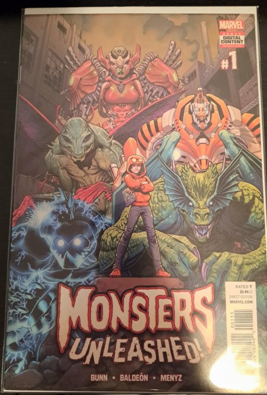 Monsters Unleashed #1 (2017), raw, ungraded comic book — front cover
