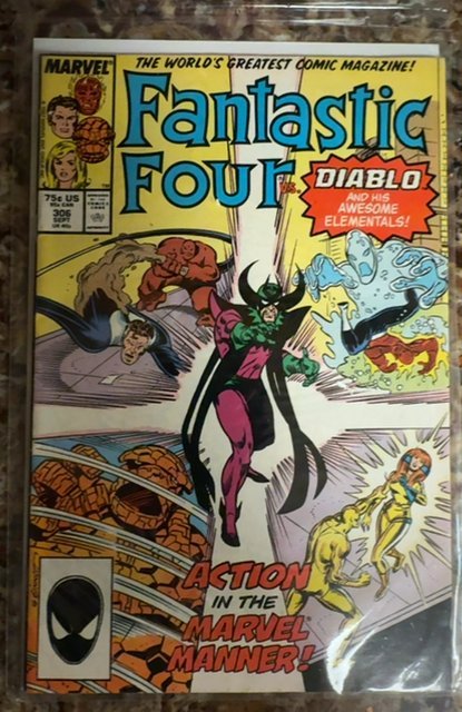 Fantastic Four #306 (Marvel Comics, 1987), raw, ungraded comic book — front cover