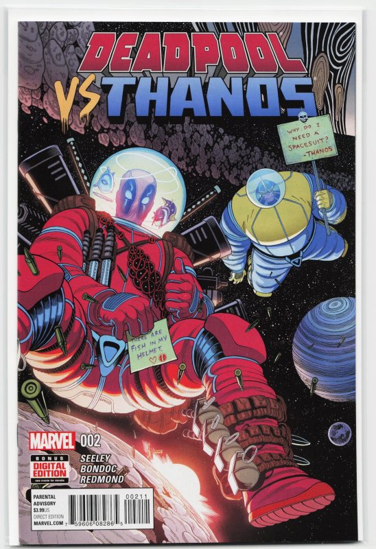 Deadpool vs. Thanos #2 (Marvel Comics, 2015), raw, ungraded comic book — front cover