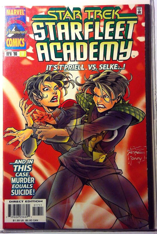 Star Trek StarFleet Academy #17 (Marvel Comics, 1998), raw, ungraded comic book — front cover