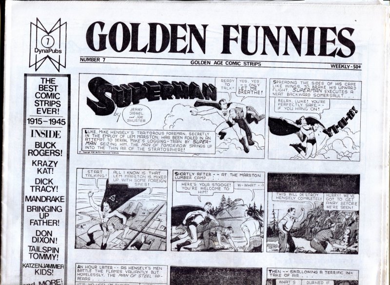 Golden Funnies #7 (1973), raw comic book in NM condition — front cover