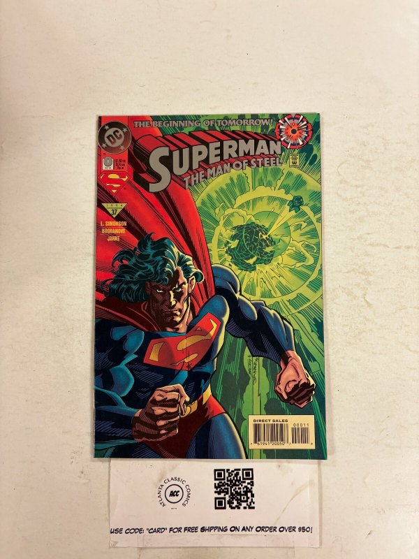 Superman the Man of Steel #0 (DC Comics), raw comic book in NM condition — front cover