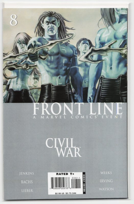 Civil War: Front Line #8 (Marvel Comics, 2006), raw, ungraded comic book — front cover