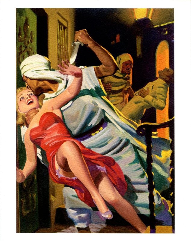 Pulp: HJ Ward "Murder in Algiers" Pulp Cover Print- Spicy Adventures, Novemb..., raw, ungraded comic book — front cover