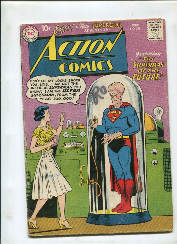 Action Comics #256 (DC Comics, 1959), raw comic book in 5.0 condition — front cover