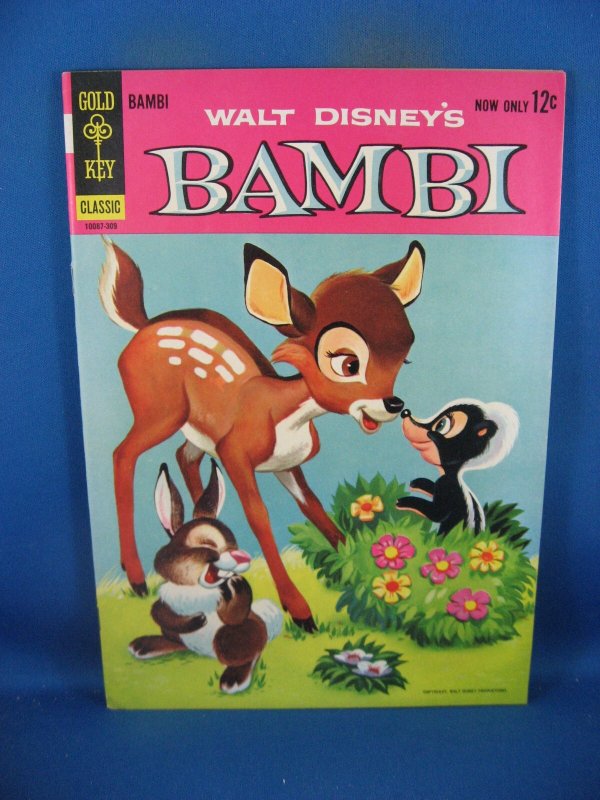 Bambi #1 (Gold Key Comics, 1963), raw comic book in VF condition — front cover