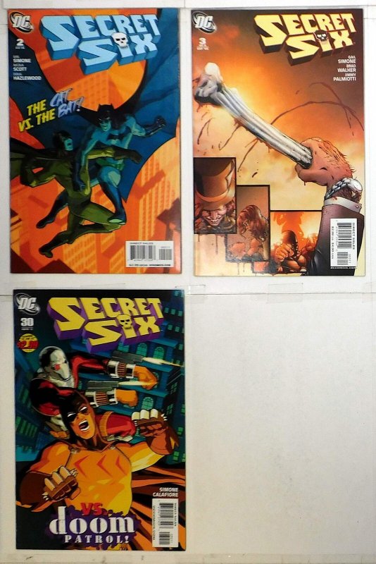 Secret Six Lot of 3 #2, 3, 30 (2008) DC Comics 1st Print Comic Books (DC Comics, 2008), raw, ungraded comic book — front cover