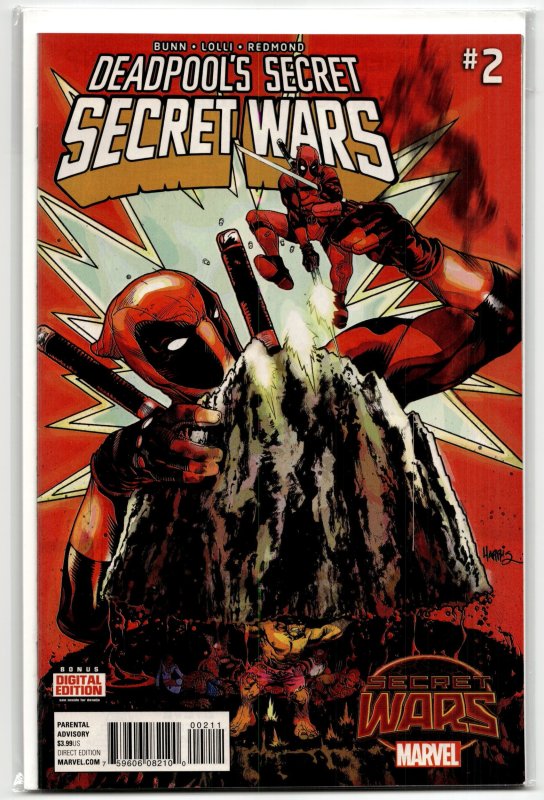 Deadpool's Secret Secret Wars #2 (Marvel Comics, 2015), raw, ungraded comic book — front cover
