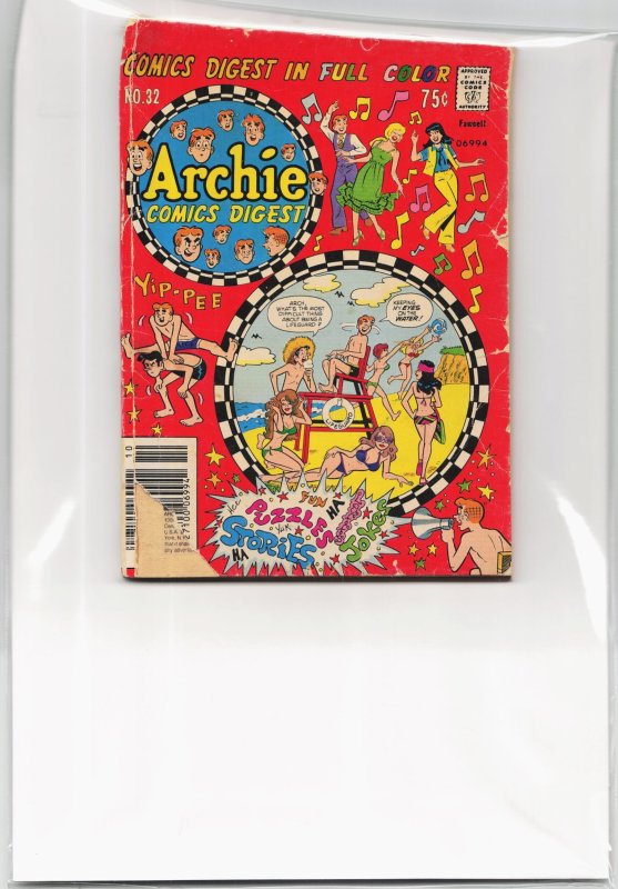 Archie Digest Magazine #32 (Archie Comics, 1978), raw, ungraded comic book — front cover