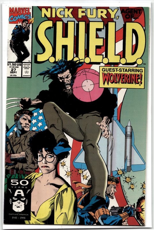 Nick Fury, Agent of SHIELD #27 (Marvel Comics, 1991), raw, ungraded comic book — front cover