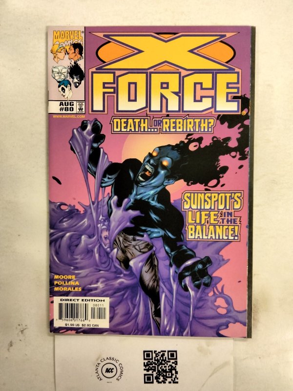 X-Force #80 (Marvel Comics), raw comic book in NM condition — front cover