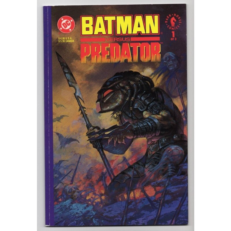 Batman vs Predator Prestige #1 (DC Comics, 1991), raw comic book in VF+ 8.5 condition — front cover