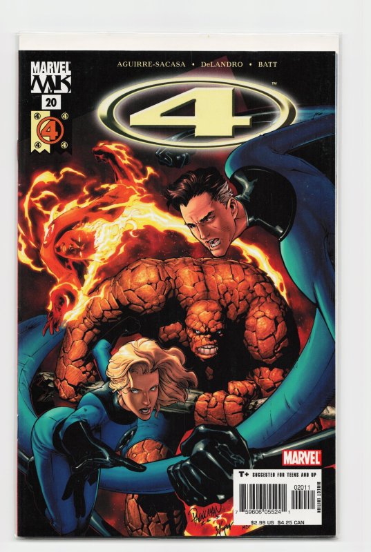 Marvel Knights: 4 #20 (Marvel Comics, 2005), raw, ungraded comic book — front cover