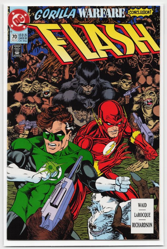 The Flash #70 (DC Comics, 1992), raw, ungraded comic book — front cover