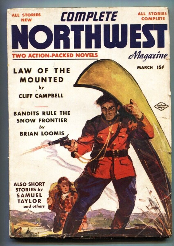 Pulp: Complete Northwest Pulp-March 1938-Rcmp-Royal Canadian Mounted Police (1938), raw, ungraded comic book — front cover