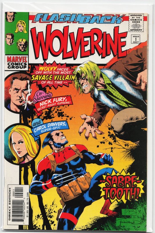 Wolverine #-1 (Marvel Comics, 1997), raw, ungraded comic book — front cover