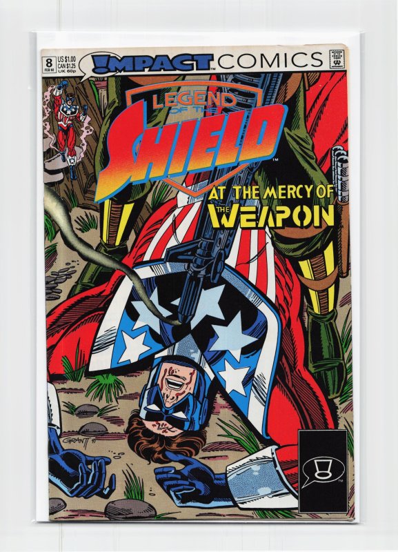 Legend of the SHIELD #8 (Archie Comics, 1992), raw, ungraded comic book — front cover