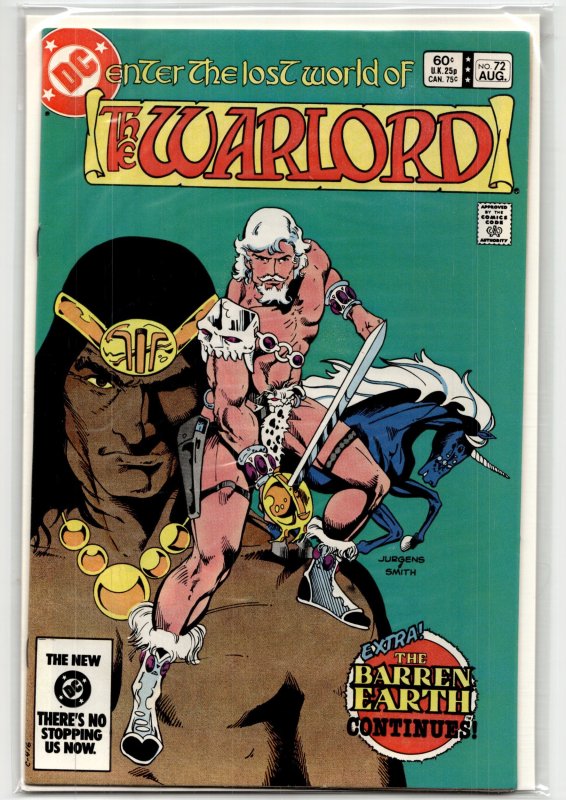 Warlord #72 (DC Comics, 1983), raw, ungraded comic book — front cover