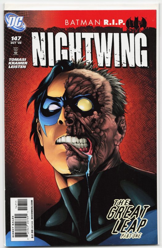 Nightwing #147 (DC Comics, 2008), raw, ungraded comic book — front cover