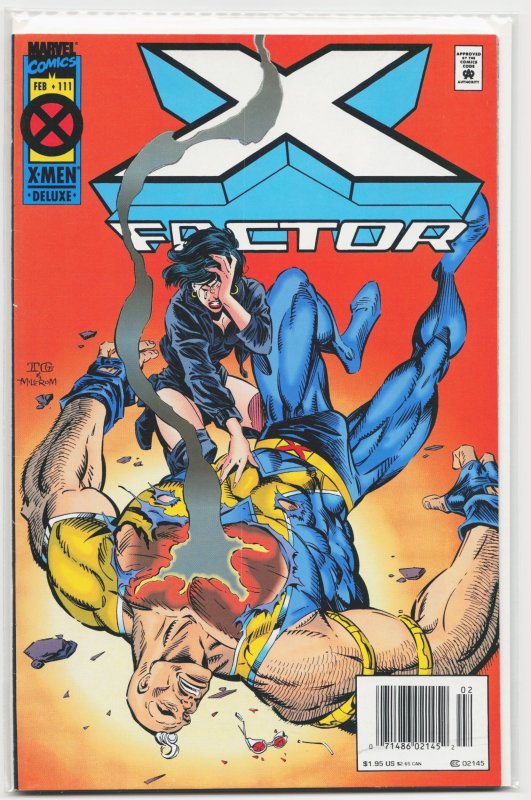 X-Factor #111 (Marvel Comics, 1995), raw, ungraded comic book — front cover