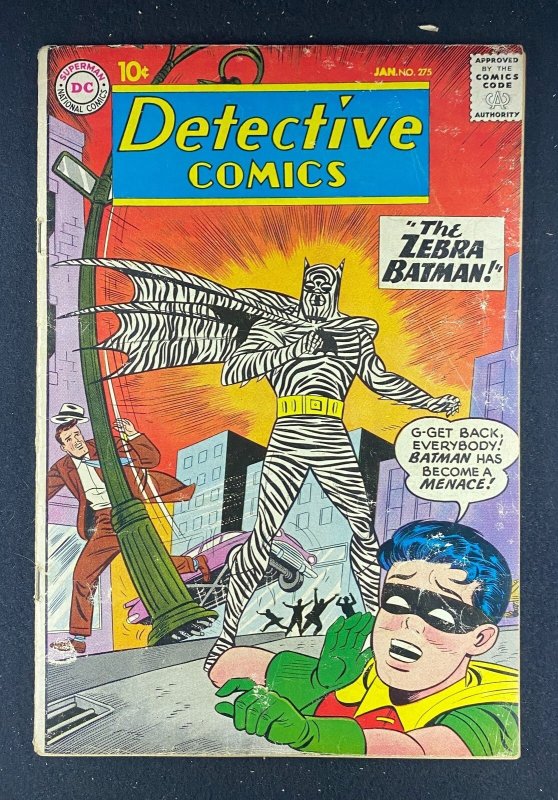 Detective Comics #275 (DC Comics, 1937), raw comic book in VG 4.0 condition — front cover