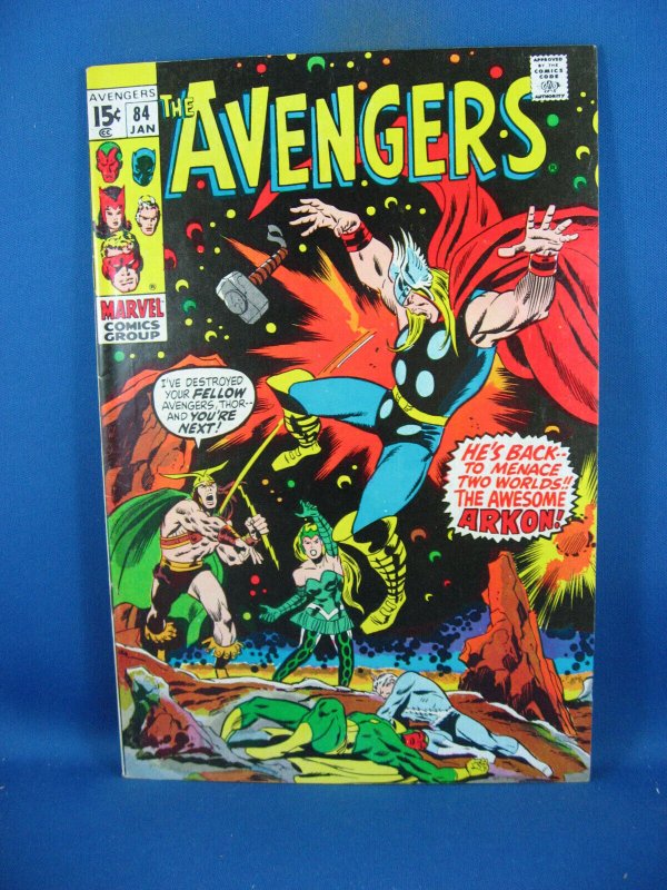 Avengers #84 (Marvel Comics, 1970), raw comic book in VF condition — front cover
