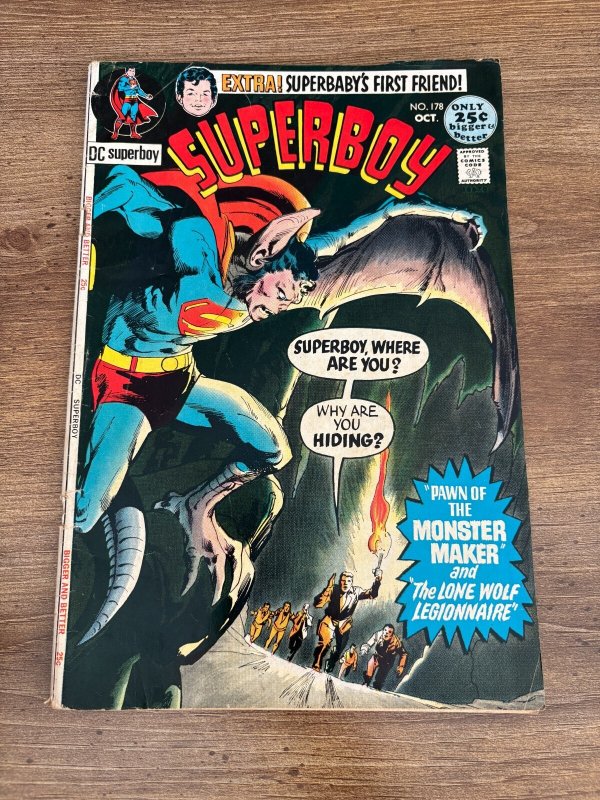 Superboy #178 (DC Comics), raw comic book in FN- condition — front cover
