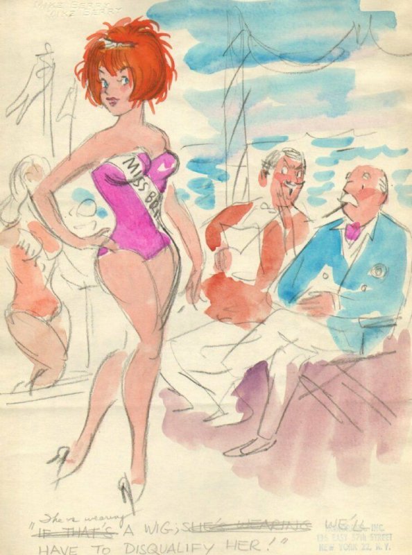 Beauty Contest Color Gag art by Michael Berry, raw, ungraded comic book — front cover