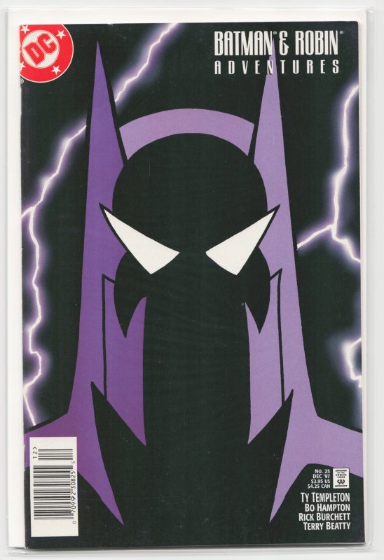 The Batman and Robin Adventures #25 (DC Comics, 1997), raw, ungraded comic book — front cover
