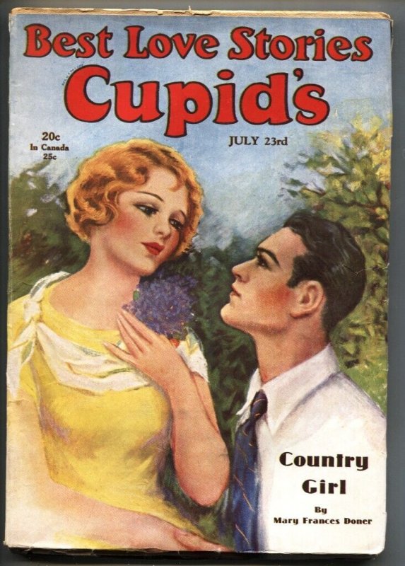 Cupid's Best Love Stories July #23 (1930), raw, ungraded comic book — front cover