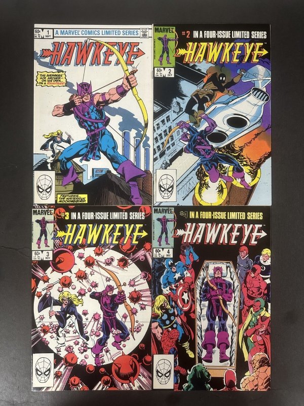 Hawkeye (1983) #1-4 Complete VF (8.0) Set (Marvel Comics, 1983), raw comic book in VF 8.0 condition — front cover