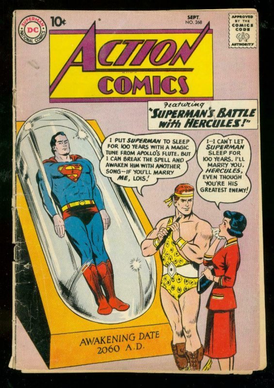 Action Comics #268 (DC Comics, 1960), raw, ungraded comic book — front cover