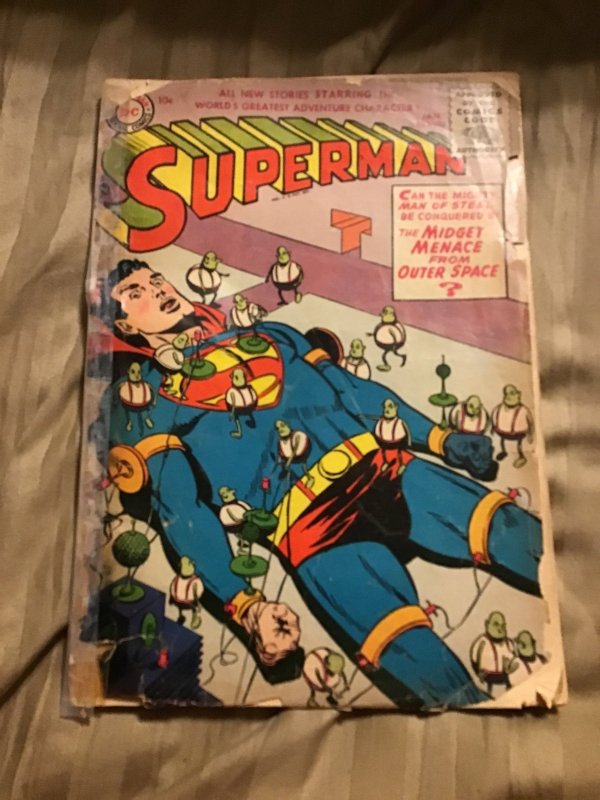 Superman #102 (DC Comics, 1956), raw comic book in VG condition — front cover