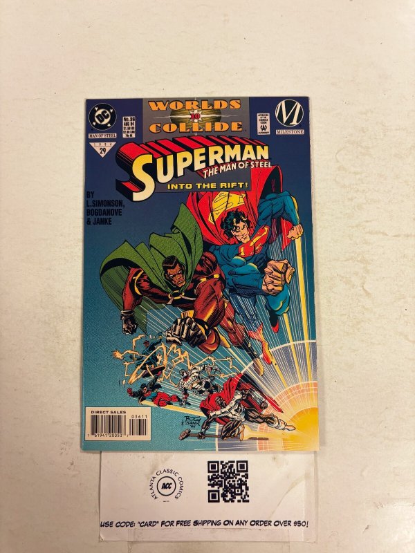Superman Man of Steel #36 (DC Comics), raw comic book in NM condition — front cover