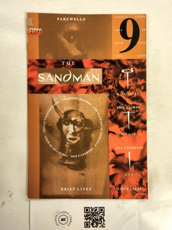 Sandman #49 (DC Comics), raw comic book in NM condition — front cover