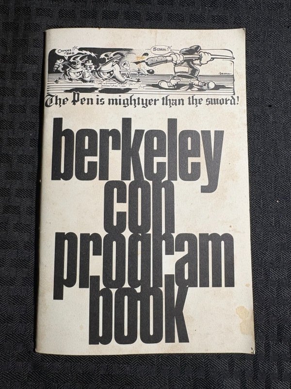 1973 First Berkeley Underground Comix CON Program Book VG+ 4.5 Jeff Jones 68pgs (1973), raw comic book in VG+ 4.5 condition — front cover